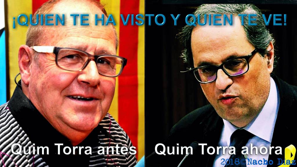 Quién fue quién en el primer acto de investidura del psicópata de las redes y traidor Quim Torra Quim-Torra