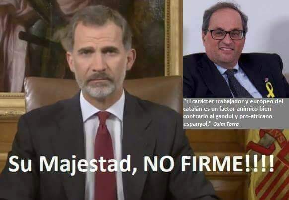 Su Majestad no firme