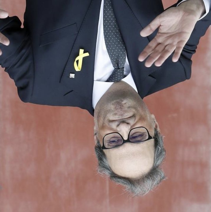 Veo que ya son unos cuantos los amigos de Twitter que se animan a colgar las fotos de QUIM TORRA BOCA ABAJO...