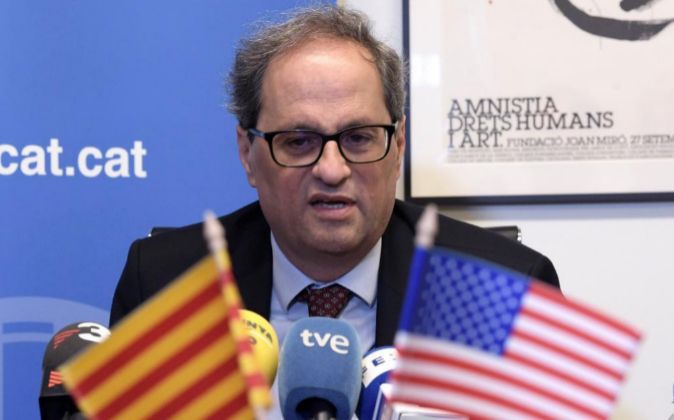 El presidente de la Generalitat de Cataluña, Joaquim Torra,
