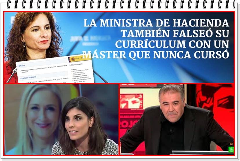 María Jesús Montero, falseó e infló su currículum en su etapa en la Junta de Andalucía al atribuirse un máster que no existe