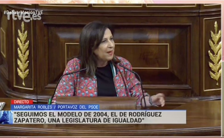 Margarita Robles dice que seguirán el modelo de Zapatero. Hoy hay que emborracharse fuerte