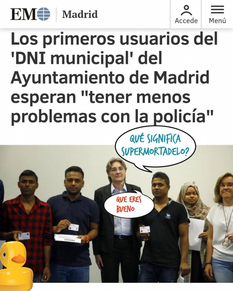 El ayuntamiento podemitero de Madrid engaña a los inmigrantes con un falso DNI. Linda Galmor