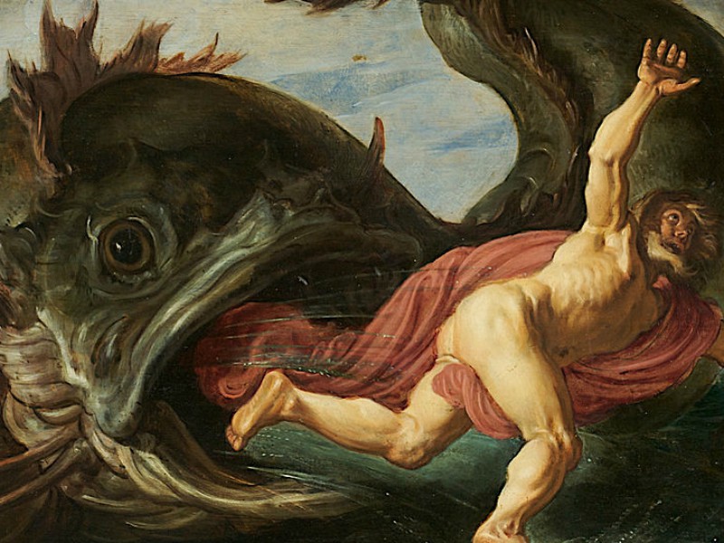 Jonás fue uno de esos profetas que no entendía nada. Pieter Lastman, Jonás y la ballena (1621)