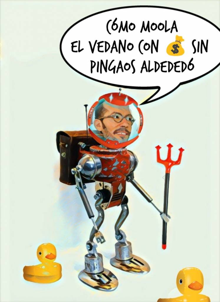 Las vacaciones de Echeminga - el terror de los mares; parece el Capitán Memo. Por Linda Galmor