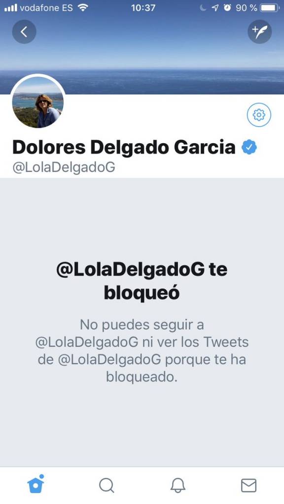 La feminista y demócrata Dolores Delgado bloquea a la oposición.