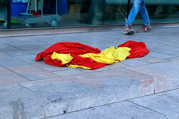 La bandera espaÃ±ola en Gerona