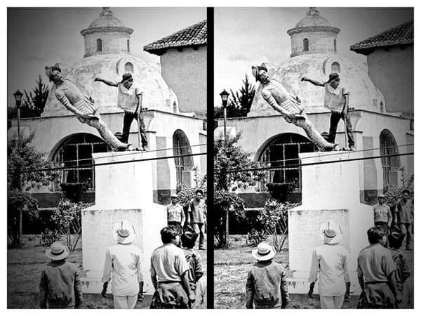 la estatua de Don Diego de Mazariegos y Porres en Chiapas, como fundador de la ciudad
