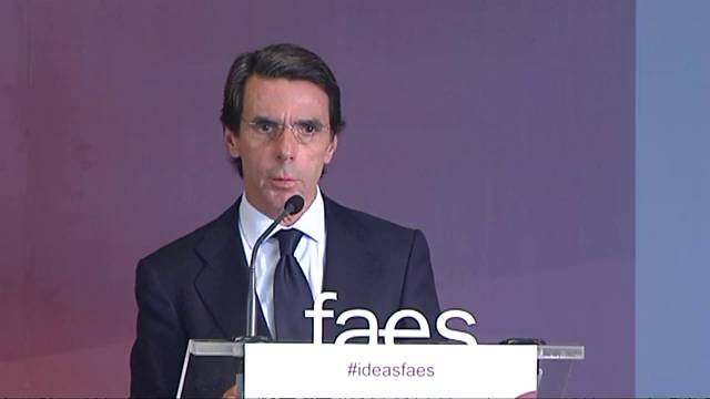 Aznar, en la jornada de Faes celebrada en Valencia