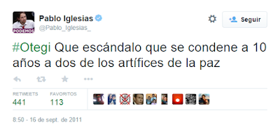 tweet de Pablo Iglesias