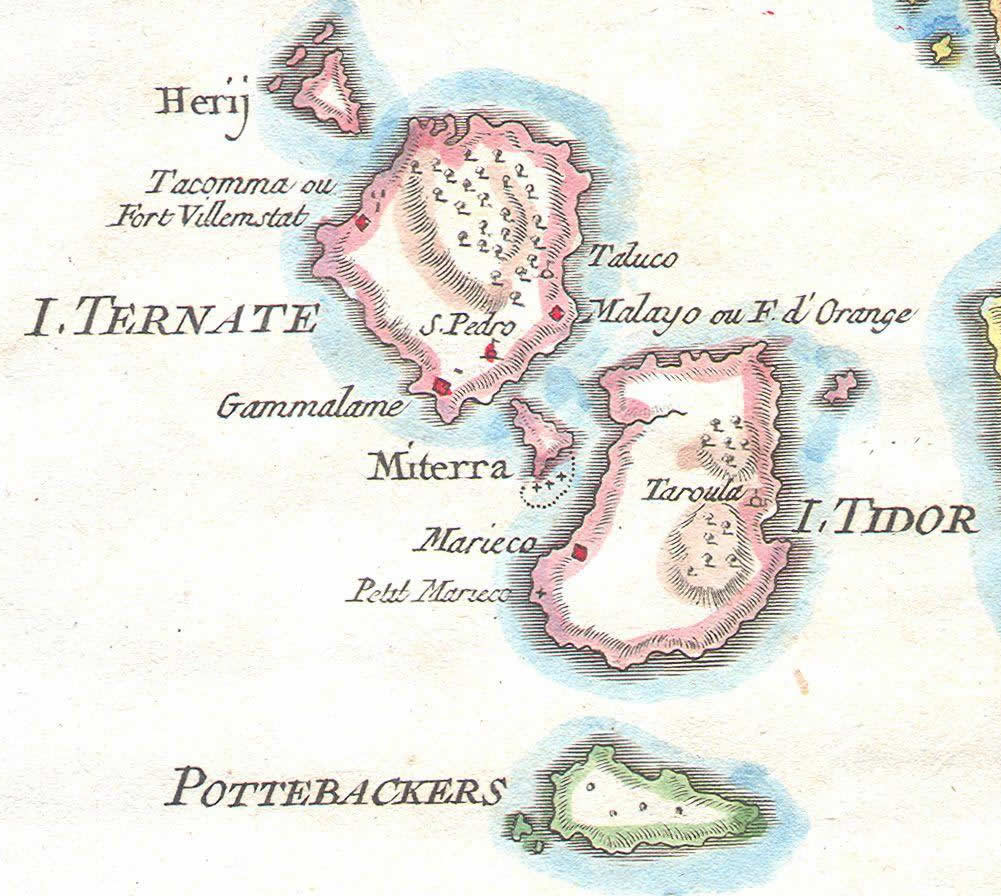 Ternate Tidore-Moluccas-1760-Indonesia.-Author-Bellin