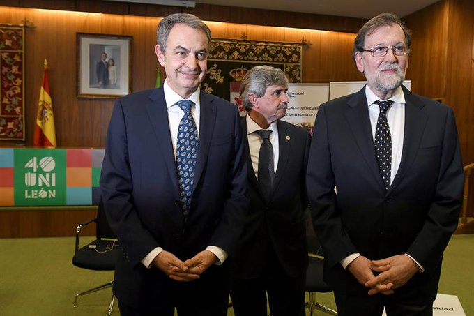 Zapatero y Rajoy coinciden en que el balance de la democracia en España es de éxito en todos los ámbitos