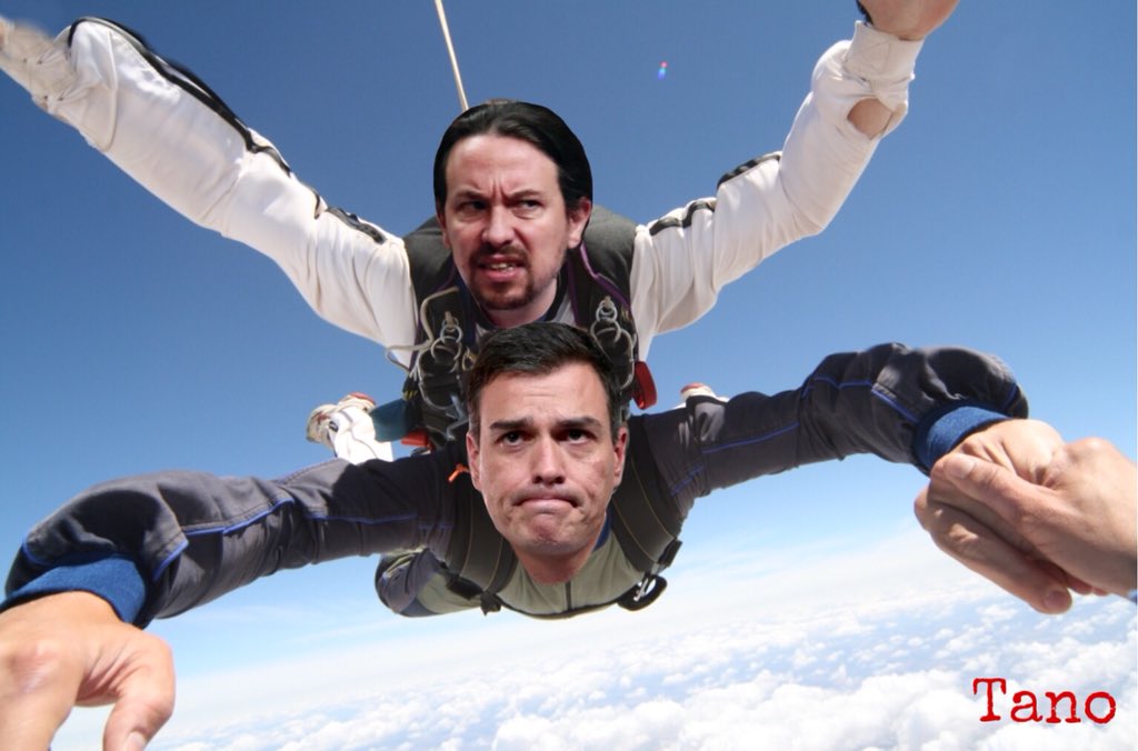 Los políticos volando como los compresas