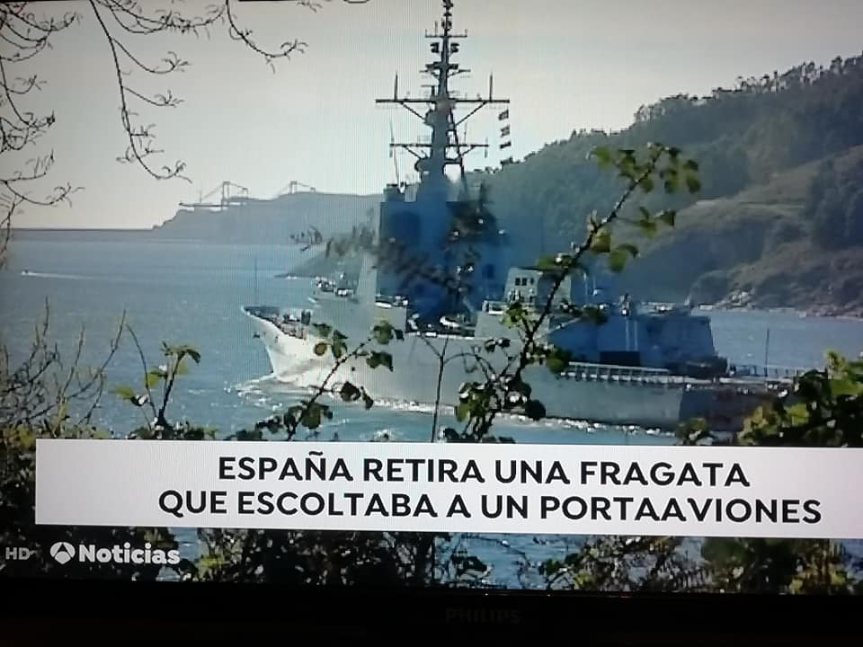 La fragata española se retira