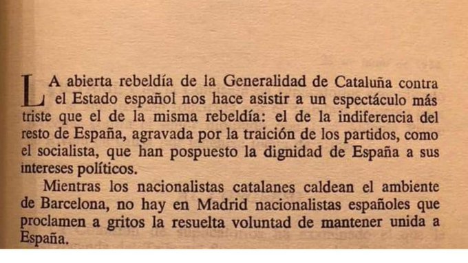 Parece que estas palabras son de hoy mismo pero no, fueron escritas hace ya algún tiempo por un tal José Antonio Primo de Rivera