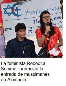 La activista alemana Rebecca Sommer fundó en 2012 una asociación para ayudar a los invasores islámicos