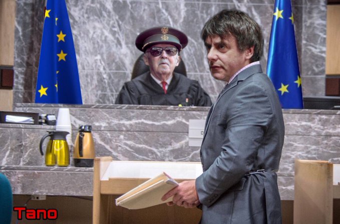 Mirando con los ojos de un independentista el tribunal de Derechos Humanos de strasburgo. Atentos ciudadanos que las palabras nos engañan y la realidad ya no es la realidad. Ilustración de Tano