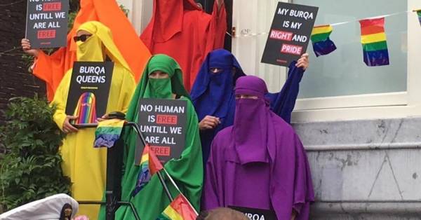 LGTB por el uso del burka en las mujeres. La prohibición del burka en Holanda ha provocado coloridas reacciones. Las burka queens y el Orgullo Burka