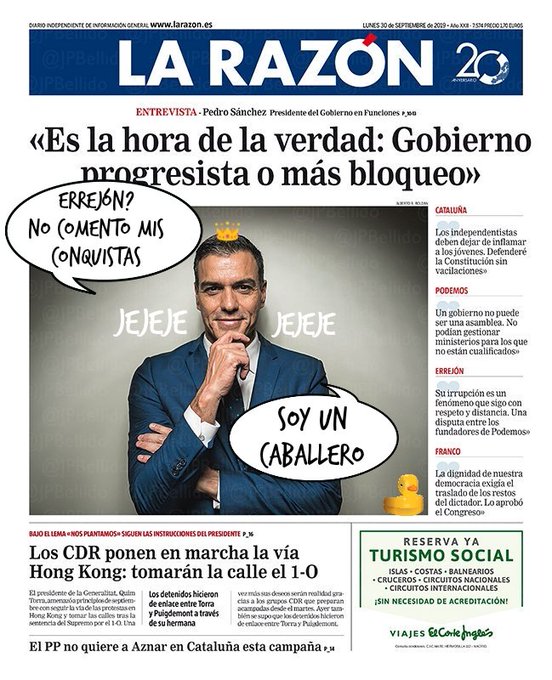 Don Narciso no comenta sus conquistas. Por Linda Galmor
