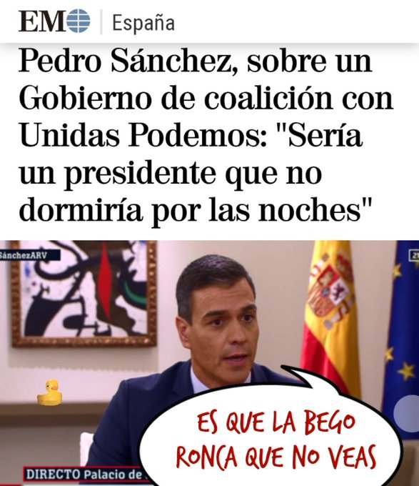 Sánchez fue entrevistador con la técn ica del doble monólogo en la Sexta. Arrogante, cínico, mentiroso, fullero... No entiendo cómo puede ser votado semejante elemento. Por Linda Galmor