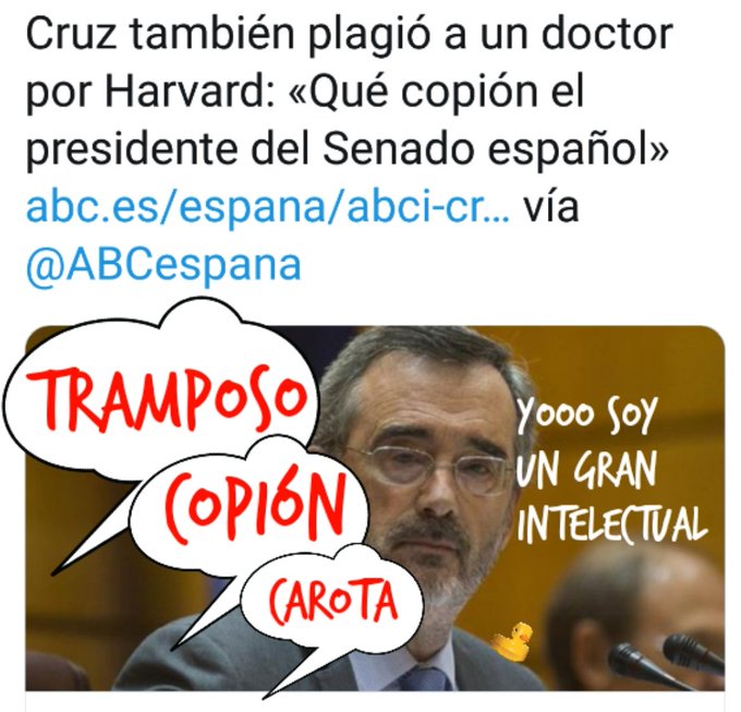 Y el mamón este agarrado como lapa al pesebrón público. ¿A cuántos alumnos ha suspendido por copiar? Por Linda Galmor