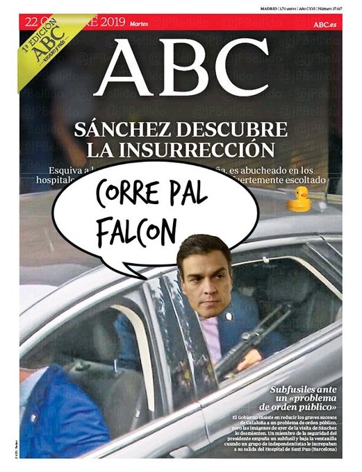 Portada del Feliz Martes: Sánchez descubre la insurrección. Por Linda Galmor