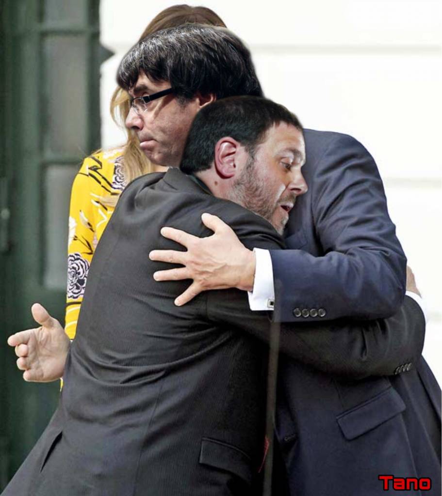 Golpistas e independentistas vándalos. Ilustración de Tano