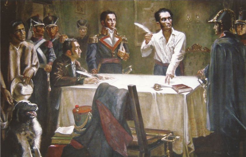 Simón Bolívar firma el Decreto de Guerra a Muerte