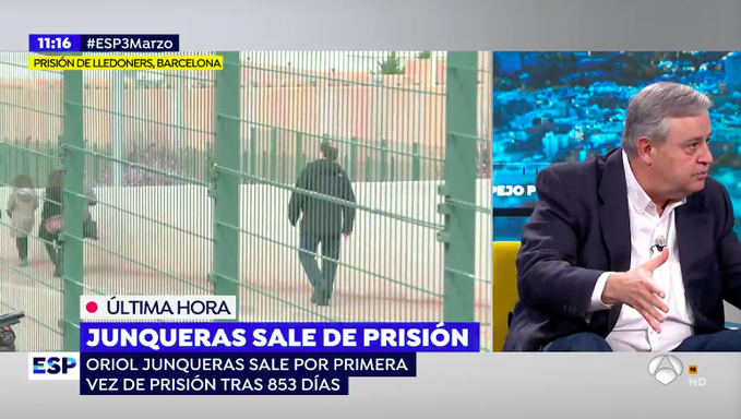 Se está tratando al delincuente Cum Fraude Oriol Junqueras como un líder político y no como un preso que ha cometido un delito muy grave.