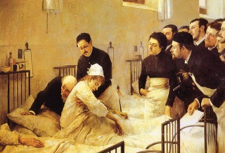 Óleo sobre tela “La visita al hospital”, de Luis Jiménez Aranda (1845-1928). Museo del Prado, Madrid.