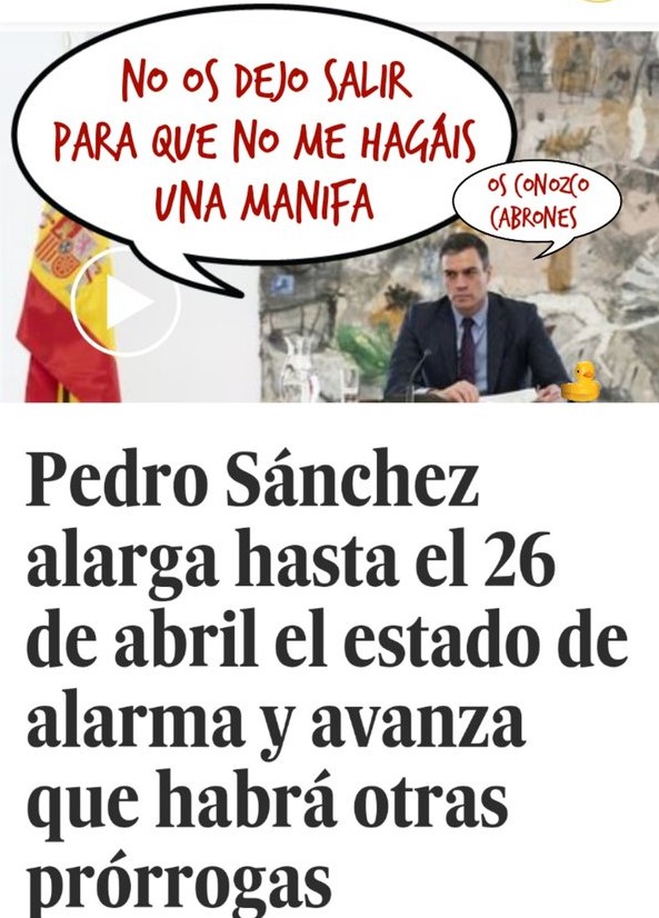 Castigados sin material sanitario, sin salir y sin poder quejarnos. Por Linda Galmor