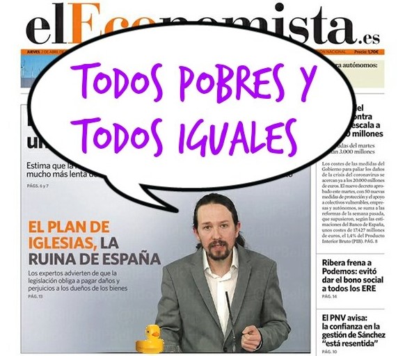El Pavo Iglesias quiere terminar con la lucha de clases. Ilustración de Linda Galmor.