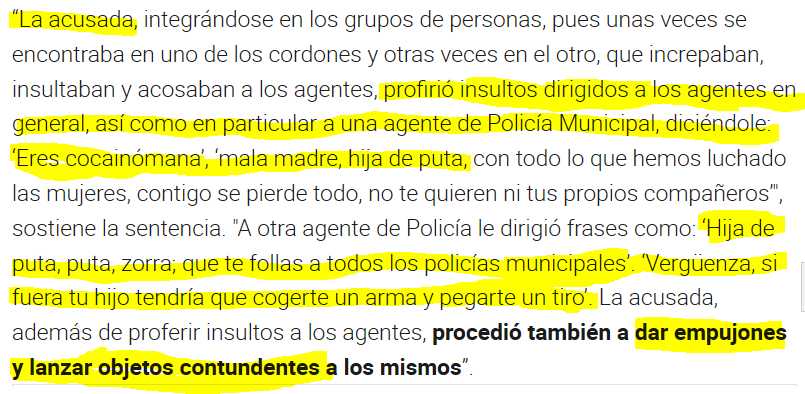Los podemitas oficializan una fake news al decir que Isa Serra ha sido condenada por intentar detener un desahucio,