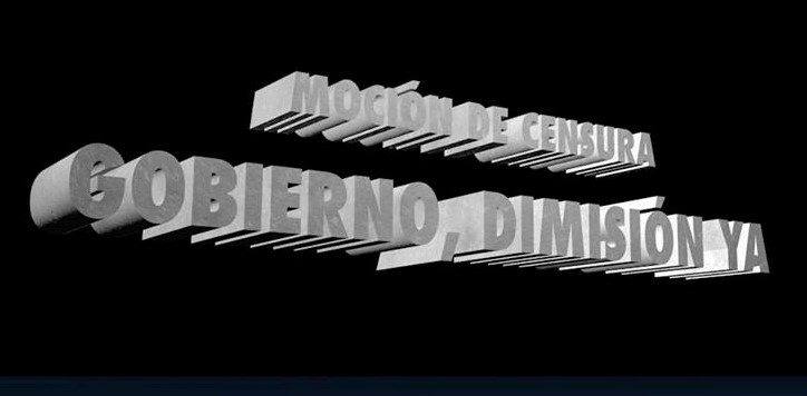 Por la moción de censura y la unidad contra el Gobierno. Imagen en 3-D generada por Rodolfo Arévalo