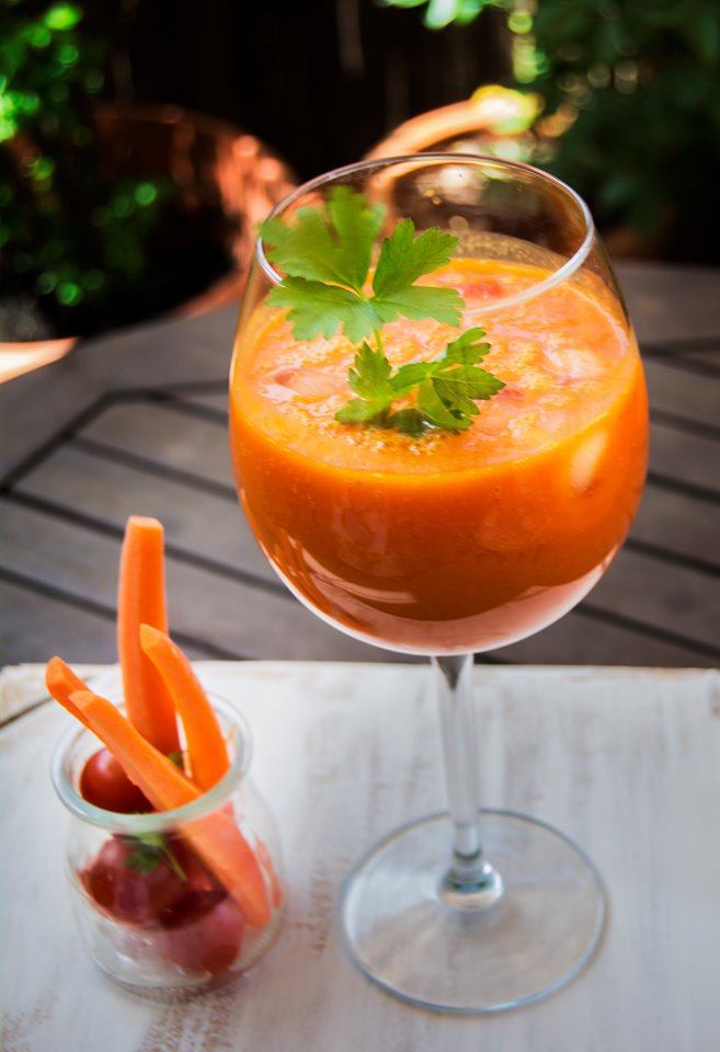 Gazpacho Fitness de Zanahoria. Imagen y Realización de Rodolfo Arévalo.