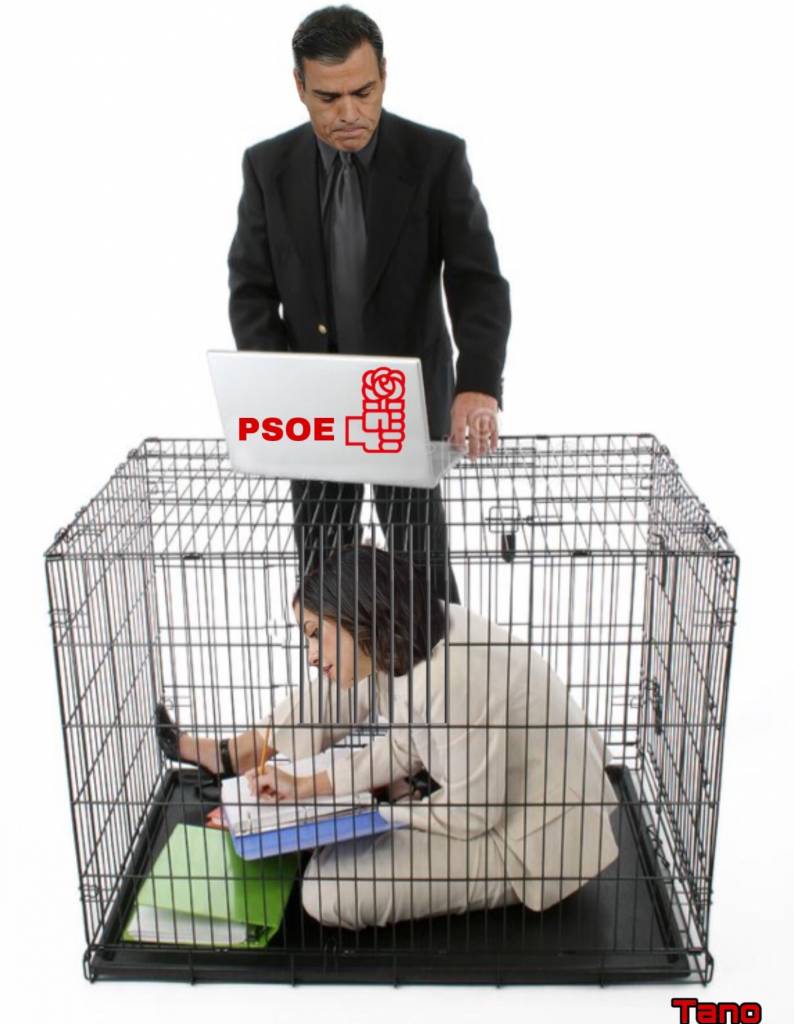 Me temo que Arrimadas está cayendo en la jaula. Ilustración de tano