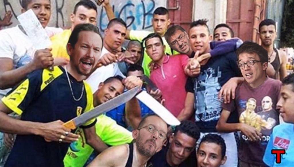 Pablo Iglesias nunca ha ocultado sus intenciones de cazar fachas e instaurar una república pringosa comunista. "Los nuevos republicanos en España" Ilustración de Tano