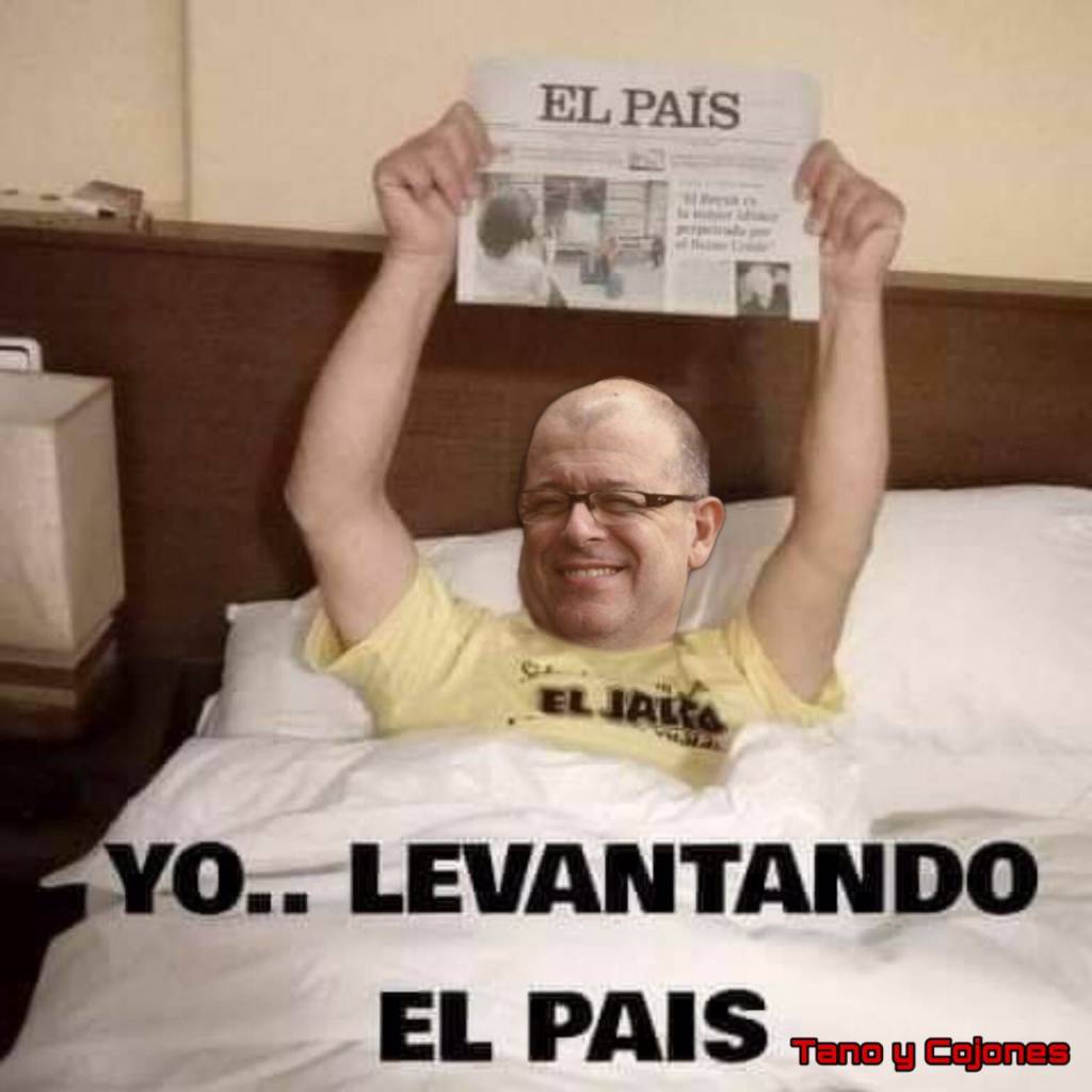 Se creen listos pero son una inteligencia fracasada. En la imagen de Tano y Cojones vemos al socialista José Zaragoza levantado el país.