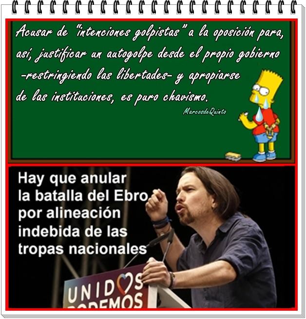 Justificar un autogolpe desde el propio gobierno -restringiendo las libertades- y apropiarse de las instituciones, es puro chavismo.