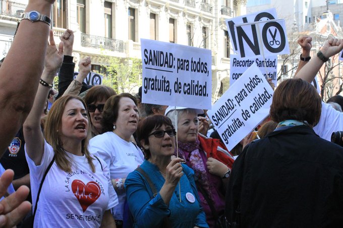 la manipulación de la Sanidad Pública