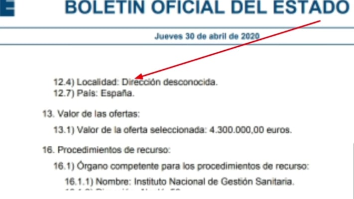 La empresa en localidad desconocida