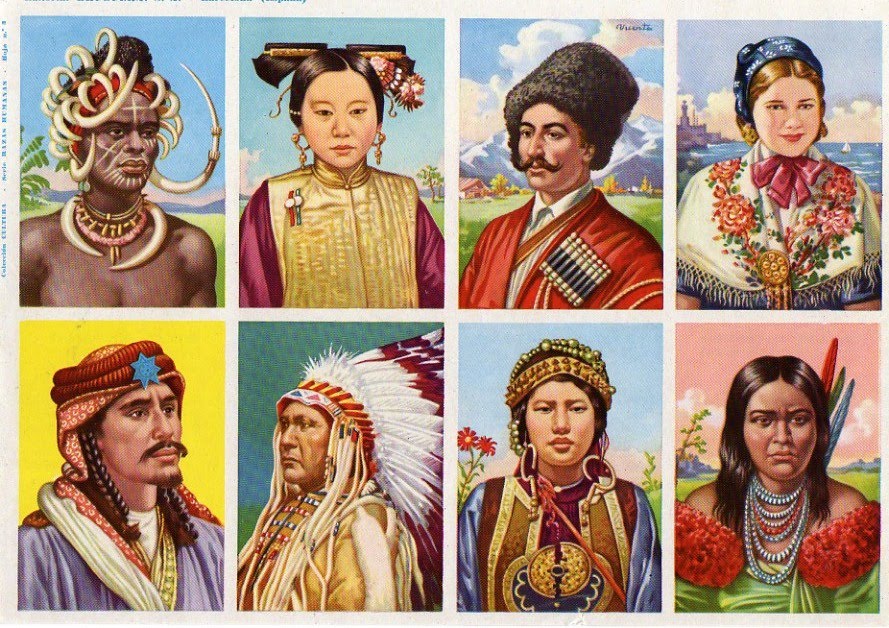 Los colores de la piel y los daltónicos intelectuales: Bruguera "Razas humanas"