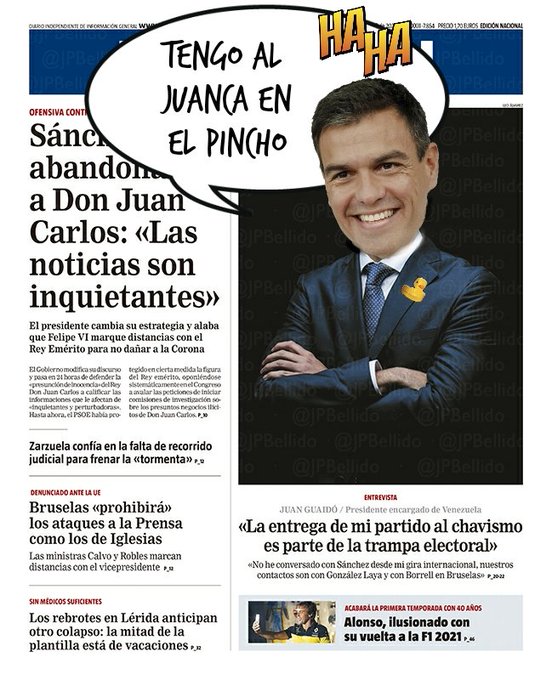Calamar echando tinta para escapar de la tragedia covid-19 por su ineptitud. Por Linda Galmor