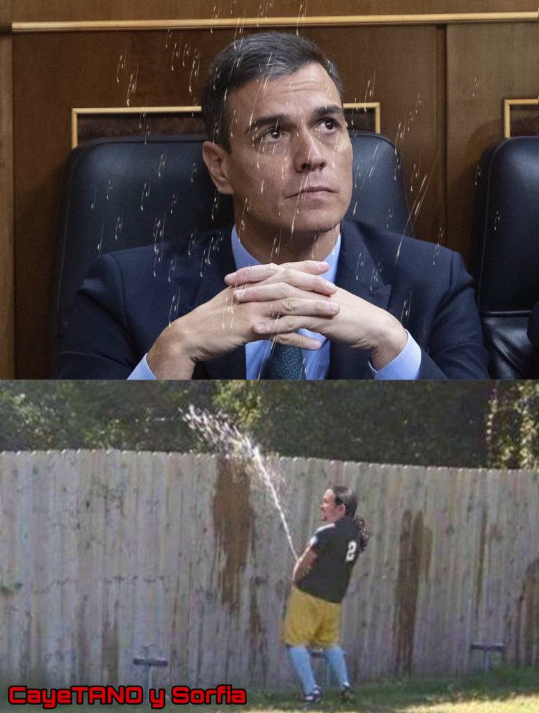 El comunista dice que sobre la monarquía. Ilustración de Tano