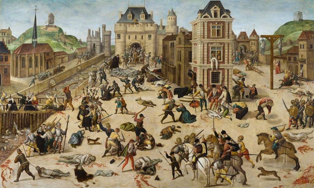 Representación de la matanza de San Bartolomé según François Dubois (Museo Cantonal de Bellas Artes de Lausana).