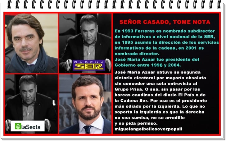 Señor Casado, tome nota.