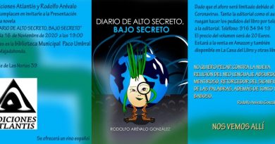 “Diario de alto secreto, bajo secreto” es una novela acerca de la España actual con la panda de marcianos que nos gobiernan. Por Rodolfo Arévalo “Diario de alto secreto, bajo secreto” es una novela acerca de la España actual con la panda de marcianos que nos gobiernan. Por Rodolfo Arévalo