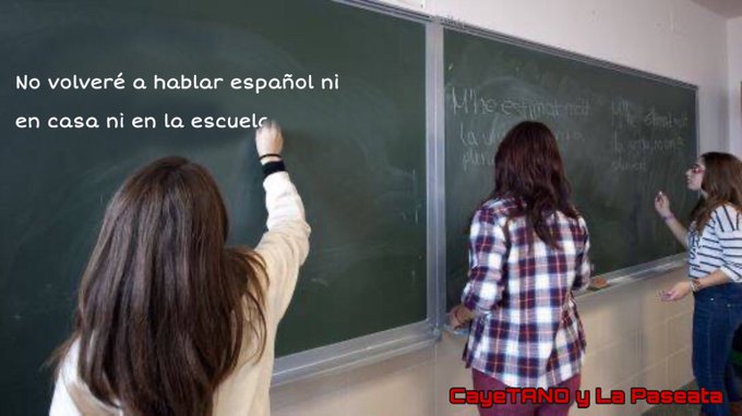 Del concepto de normalización lingüística. Ilustración de Tano