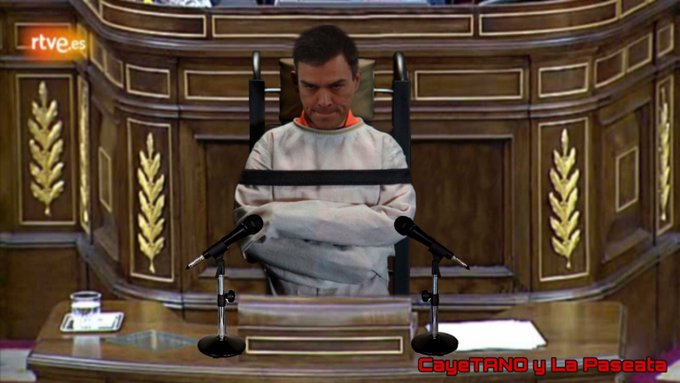 El enfermo ha convertido España en un espectáculo de ópera bufa. Ilustración de Tano