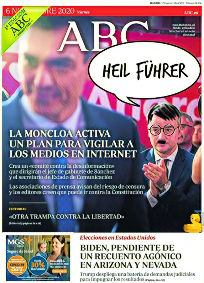 El pequeño Himmler, ministro de la Verdad Suprema. Temblad desafectos. Por Linda Galmor